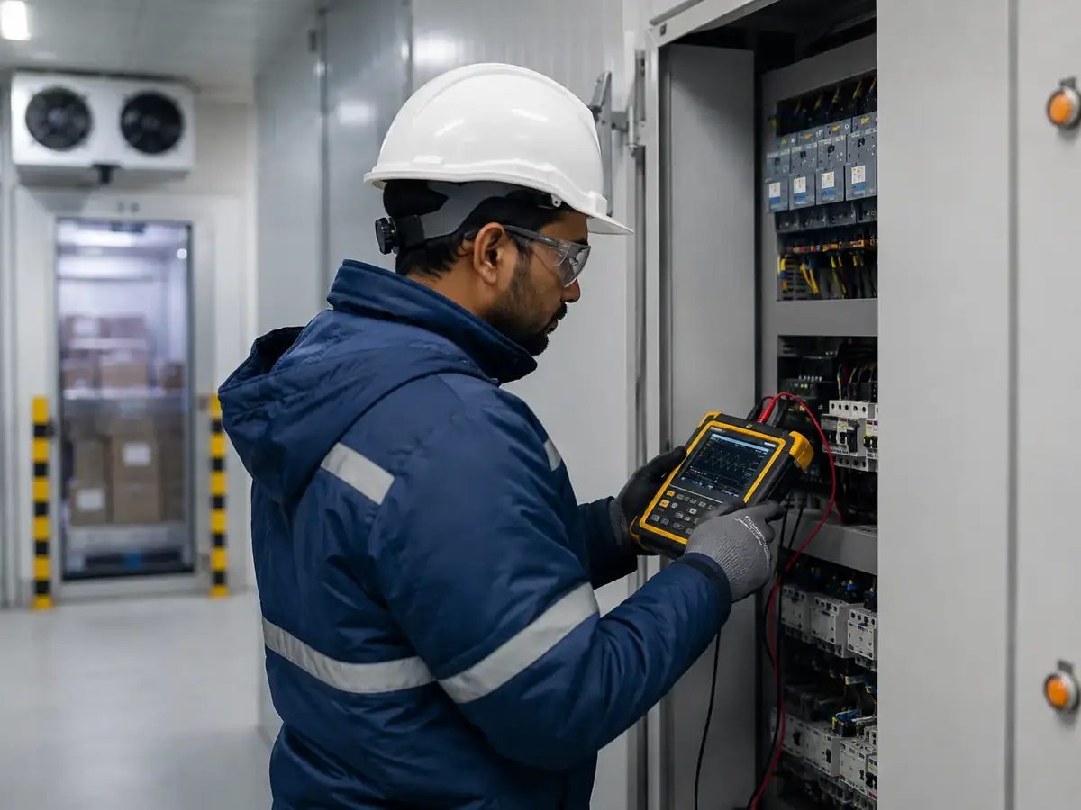 Electrical assessment in a cold storage facility